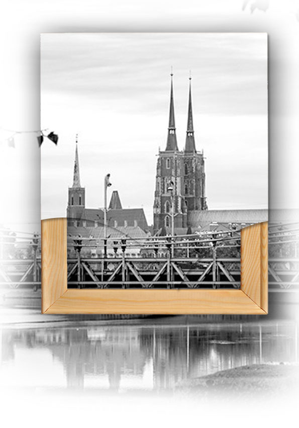 Konstrukcja obrazu na płótnie z wrocławskim Ostrowem Tumskim i katedrą